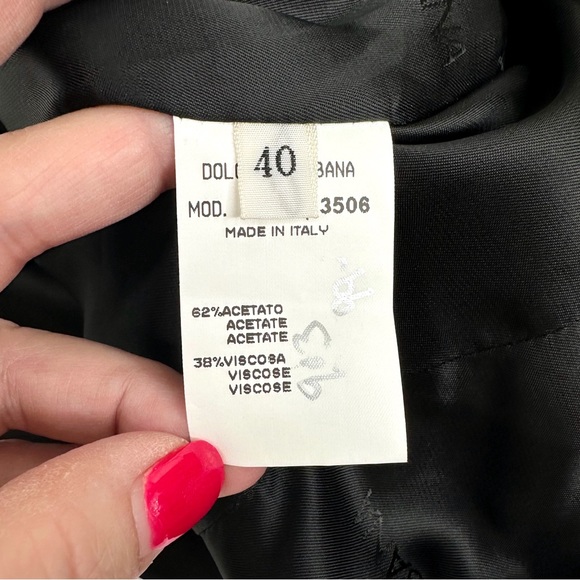 Dolce & Gabbana Beaded Cocktail Dress Black SZ 40 Small - Picture 11 of 16